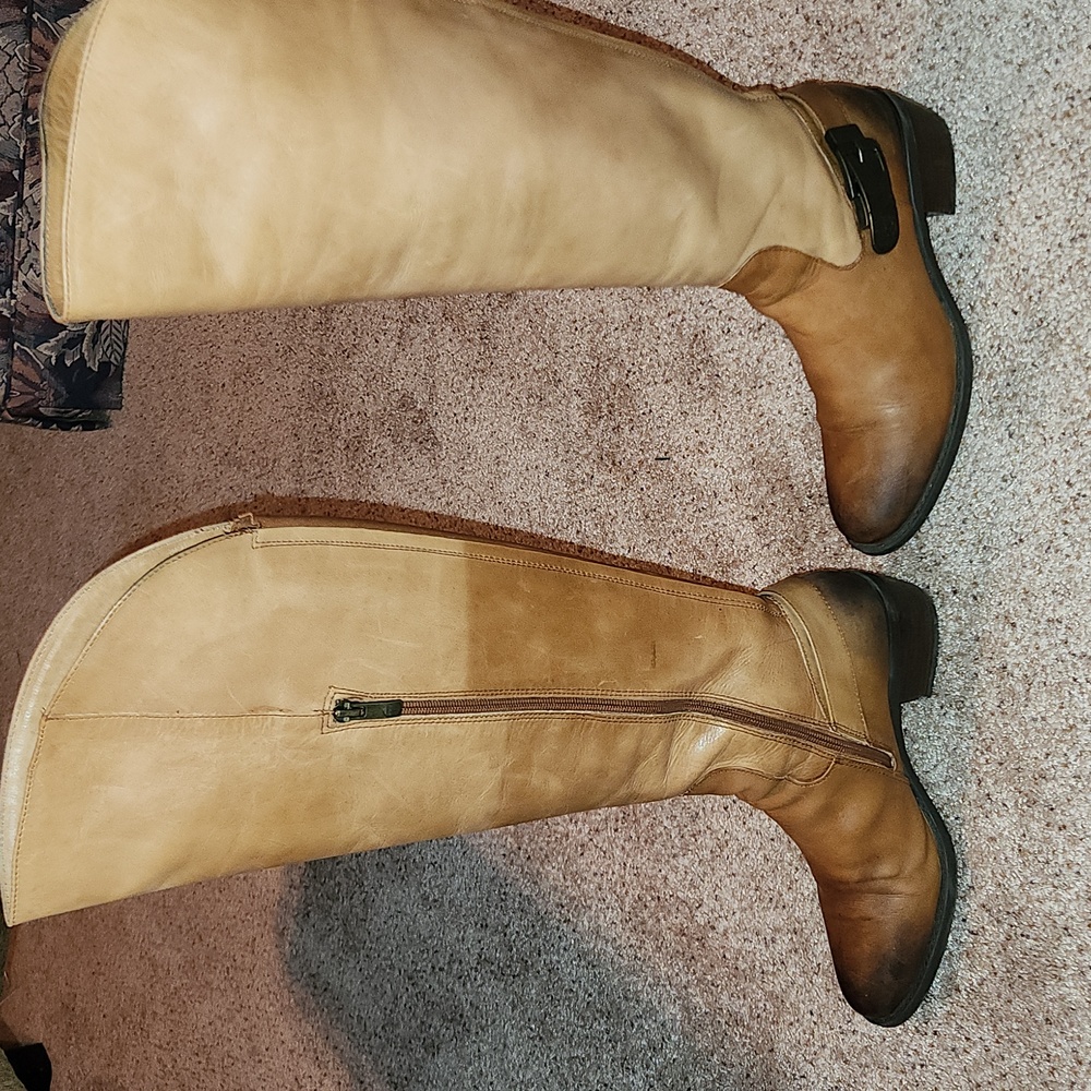 Vince Camuto style VC-BEDINA western brown tie dye leather size 8.5 - Picture 2 of 5